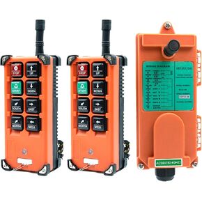 F21-E1B Crane Remote Remote Control 8 Button Industrial Remote Remote Control 2 Transmitters Radio Radio Remote Control 12V-440V Controller (2 Transmitter + 1 Receiver Orange) in Kuwait