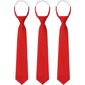 Black Tie for Women Pre-tied Adjustable Womens Ties 2.75" Skinny Neckties for Women School Uniforms Graduation