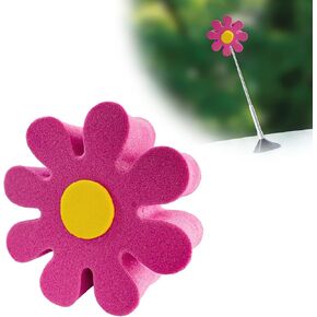 Daisy Car Antenna Topper, EVA Foam Daisy Antenna Decoration Rearview Mirror Dangler, Automotive Roof Toppers Lovely Flower Aerial Ball Cute Dashboard Accessory for Women Men (White)