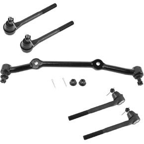 TRQ Front Driver & Passenger Side Steering Kit Center Link Tie Rod Compatible with 1996-2005 Chevrolet Blazer 1996-2003 S10 1996-2001 GMC Jimmy Sonoma 1996-2000 Isuzu Hombre