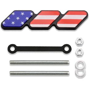 Trd Grille Decor Decor ، Tri-Color Grille Insert Triert ، Tri-Color Grille Badge Emblem Decoration Accessories Car Truck Label for Tacoma 4runner Tundra Sequoia Rav4 Highlander (Gray)