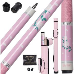 CUEELF Pink Pool Cue Stick 58inches Canadian Maple Billiard Cue Sticks Professional Pool Stick Gifts for Women and Ladies