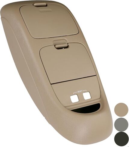 TQPONLY Overhead Console Assembly w/o Sunroof | Compatible with 2002-2004 Ford Super Duty F250 F350 F450 F550 Truck | Replaces 2C3Z25519A70AAB 2C3Z-25519A70-AAB Interior Ceiling Console Panel (Tan) in Saudi Arabia