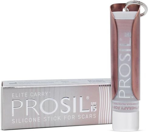 ProSil Elite Carry with SPF 15 – Patented Scar Treatment in a Portable Keychain – Smooth Glide-On, Professional-Grade Silicone Scar Stick - Mess-Free, Travel-Friendly & Lightweight – Rose Gold Sleeve in Saudi Arabia