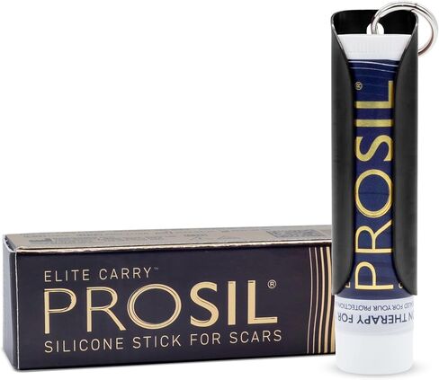 Prosil Elite Carry ™ Silicone Scar Scar Stick-Twist & Protect-keychain Design Dace Treatment for Easy ، on-the-go-قرص آمن مع عصا السيليكون ذات الأكمام السوداء بيد واحدة in Kuwait