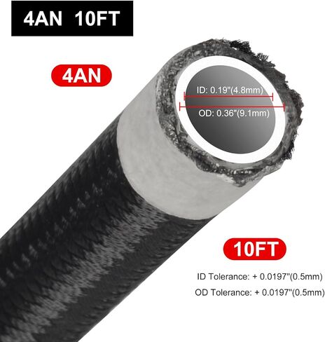 8AN PTFE Fuel Line Hose end Kit, 10FT E85 Fuel Hose Line in Saudi Arabia