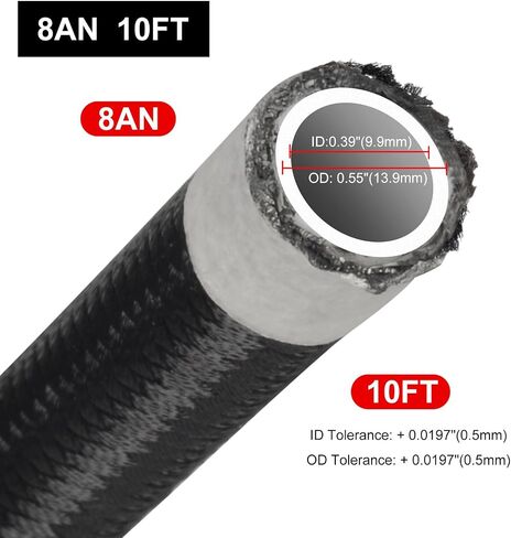8AN PTFE Fuel Line Hose end Kit, 10FT E85 Fuel Hose Line in Saudi Arabia