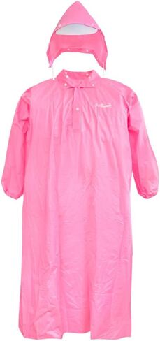 Waterproof PVC Raincoat with Hidden Hood – Unisex, Loose-Fit, Windproof & Rain-Resistant, One-Size, Reusable in Kuwait