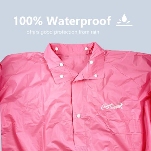 Waterproof PVC Raincoat with Hidden Hood – Unisex, Loose-Fit, Windproof & Rain-Resistant, One-Size, Reusable in Kuwait