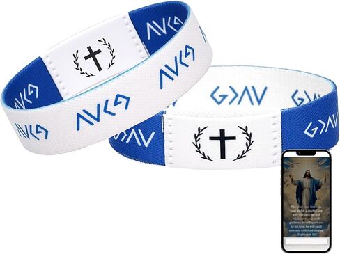 أساور الآية اليومية للكتاب المقدس مع NFC ، سوار مسيحي ، ونقلت الطاقة الروحية الملهمة القابلة للضبط. in Kuwait