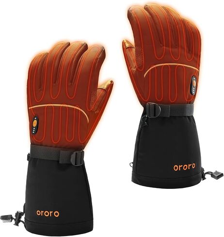 ORORO Heated Gloves for Women and Men, Rechargeable Heated Motorcycle Ski Gloves (Charger Not Included) in Kuwait