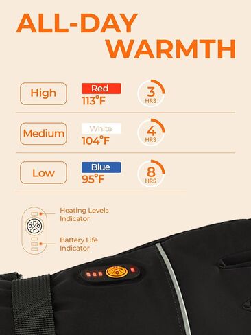 ORORO Heated Gloves for Women and Men, Rechargeable Heated Motorcycle Ski Gloves (Charger Not Included) in Kuwait