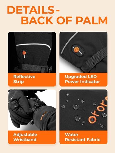 ORORO Heated Gloves for Women and Men, Rechargeable Heated Motorcycle Ski Gloves (Charger Not Included) in Kuwait