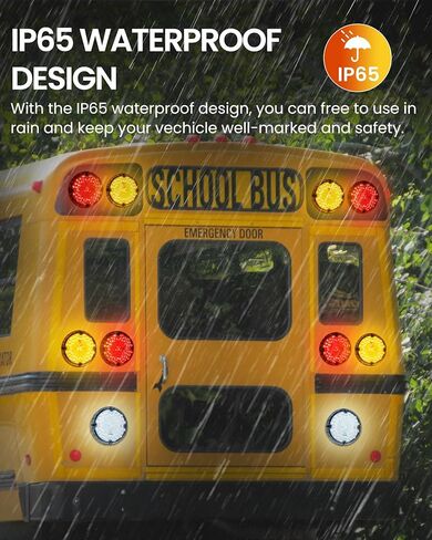 2pcs 47 LED 7 بوصة مستديرة ضوء العدسة مع عدسة المنعكس الداخلية ، الإيقاف/الفرامل/الفرامل/المنعطفات الإقامة في الشاحنات شبه الشاحنة ، المقطورات ، الحافلات ، RVs ، والمركبات الشاقة ، تناسب 10-30 فولت in Kuwait