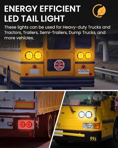 2pcs 47 LED 7 بوصة مستديرة ضوء العدسة مع عدسة المنعكس الداخلية ، الإيقاف/الفرامل/الفرامل/المنعطفات الإقامة في الشاحنات شبه الشاحنة ، المقطورات ، الحافلات ، RVs ، والمركبات الشاقة ، تناسب 10-30 فولت in Kuwait