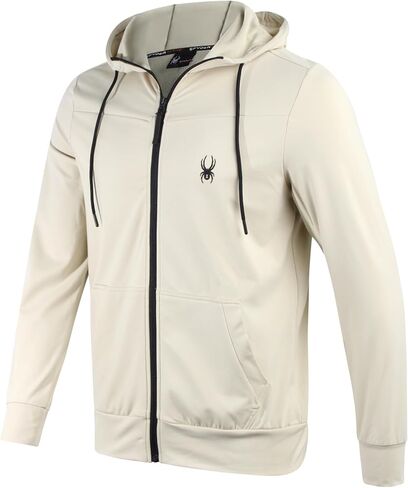 Spyder Mens Zip Up Hoodie - Soft Form-Fitting Hooded Sweatshirt Athletic Performance Mens Sweatshirt Hoodie for Running & Gym in Saudi Arabia