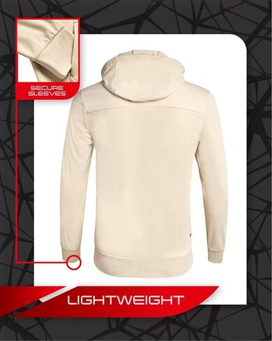 Spyder Mens Zip Up Hoodie - Soft Form-Fitting Hooded Sweatshirt Athletic Performance Mens Sweatshirt Hoodie for Running & Gym in Saudi Arabia
