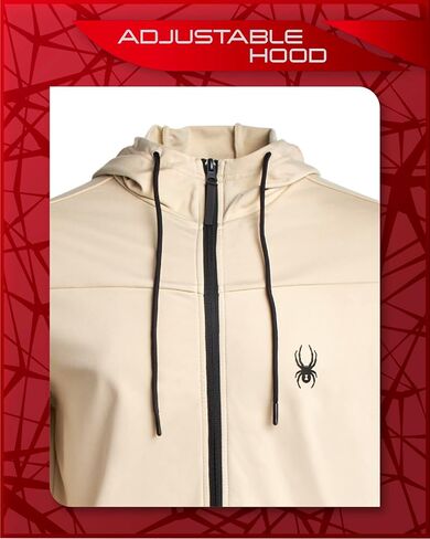 Spyder Mens Zip Up Hoodie - Soft Form-Fitting Hooded Sweatshirt Athletic Performance Mens Sweatshirt Hoodie for Running & Gym in Saudi Arabia