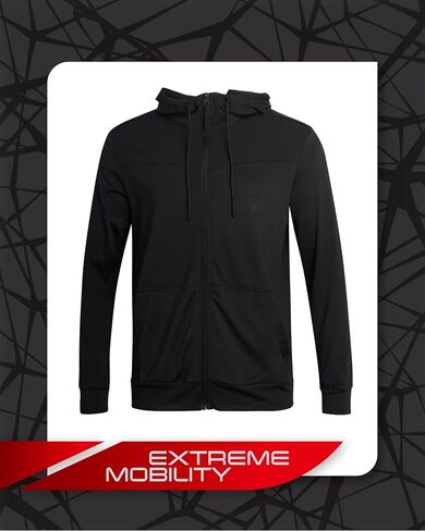 Spyder Mens Zip Up Hoodie - Soft Form-Fitting Hooded Sweatshirt Athletic Performance Mens Sweatshirt Hoodie for Running & Gym in Saudi Arabia