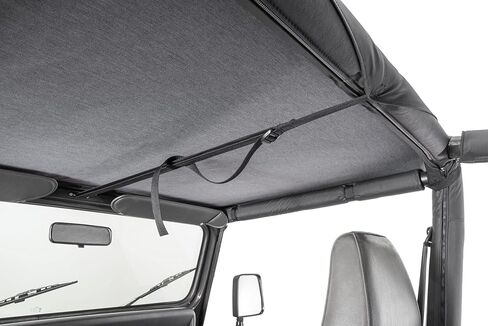 MasterTop Bimini Summer Soft Top, Black Diamond - Fits Jeep Wrangler YJ 1987-1995 - Open Air Fabric Top Cover for Sun and Light Rain Protection in Saudi Arabia