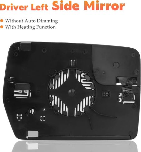 Left Driver Side Heated Mirror Glass Fits for Ford F-150 2011 2012 2013 2014 Blind Spot Convex Side View Replacement for BL3Z-17K707-E w/o Auto Dimming in Saudi Arabia
