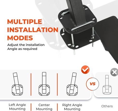 Heavy Duty Boat Trailer Steps - Non-Slip Ladder with Safety Handle, Universal Fit for Bass/Pontoon Boats & Trailer Tongue Mount (3-Step Design) in Kuwait
