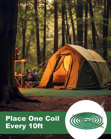 لفائف البخور السترونيلا- يمكن أن يستمر كل ملف لمدة 5-7 ساعات- مناسبة للتخييم في الهواء الطلق ، والفناء ، والمشي لمسافات طويلة ، وما إلى ذلك (حزمة 2 تحتوي على 48 ملف و 2 in Kuwait