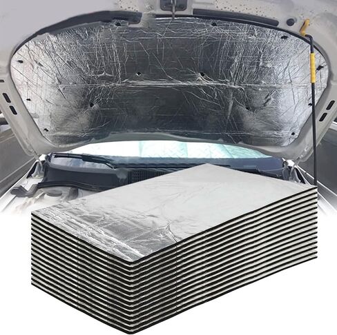 197mil 10.76 sqft Sound Deadener for Car 5mm Aluminum Foil Sound Deadening Mat Noise and Heat Insulation Shield Mat for Car Hood,Celling,Door ect(10PCS) in Saudi Arabia