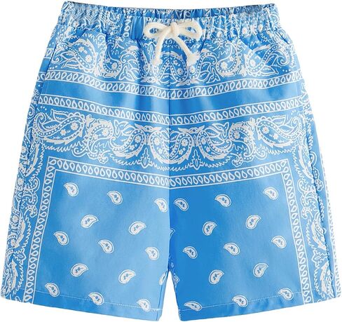 Soly Hux Boy's Summer Boho Paisley Print High Cherced Shorts in Kuwait