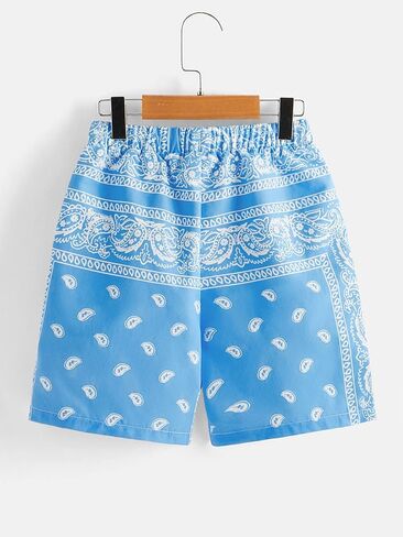 Soly Hux Boy's Summer Boho Paisley Print High Cherced Shorts in Kuwait