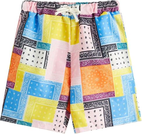 Soly Hux Boy's Summer Boho Paisley Print High Cherced Shorts in Kuwait