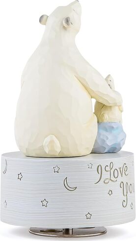 AIDLNS Polar Bear Music Box Figurine, Sculpted Hand-Painted Musical Figure Gifts, for Daughter Granddaughter Grandson Birthday Anniversary, Plays You are My Sunshine Tune in Saudi Arabia