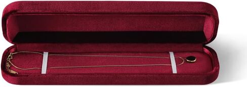 Resilient Velvet Bracelet Necklace Display Box, Long Chain Pendant Jewelry Storage Box, Anniversary Valentine Christmas Jewelry Packing Case in Kuwait