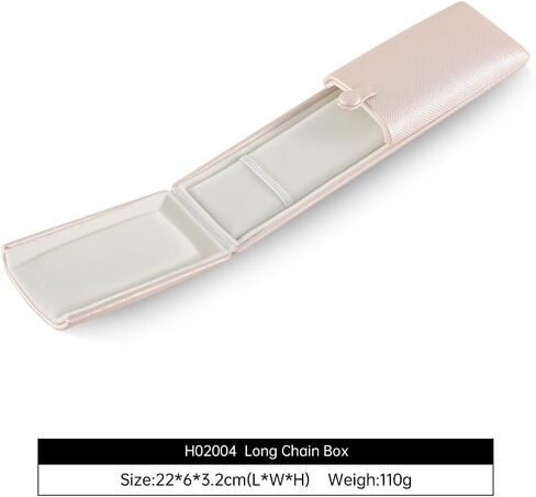PU Leather Velvet Bracelet Necklace Display Box, Pendant Packing Case, Long Chain Jewelry Storage Box in Kuwait