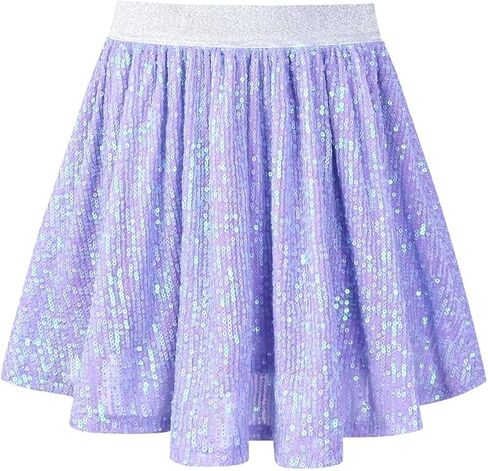 Mirawise Girls Metallic Sequin Skirt Sparkle Glitter Shiny Pleated Skirts Dance Outfit Party Elastic Waist Skorts Size 6-13 in Kuwait