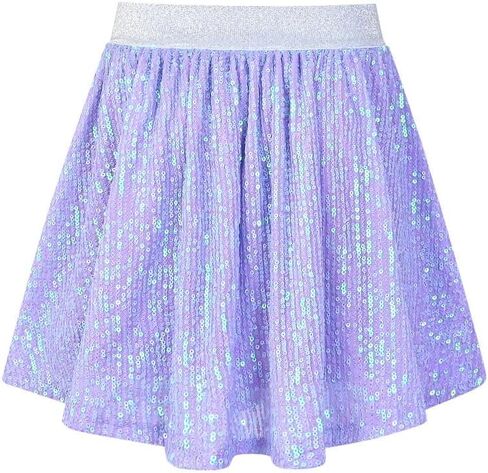 Mirawise Girls Metallic Sequin Skirt Sparkle Glitter Shiny Pleated Skirts Dance Outfit Party Elastic Waist Skorts Size 6-13 in Kuwait