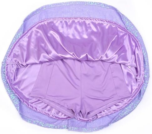 Mirawise Girls Metallic Sequin Skirt Sparkle Glitter Shiny Pleated Skirts Dance Outfit Party Elastic Waist Skorts Size 6-13 in Kuwait