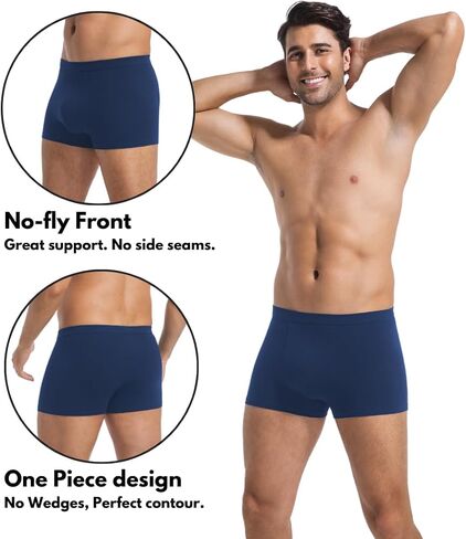 Men's Cotton Trunks Soft Stretch Underwear Comfort Fit Boxer Brief Style 4-Pack in Saudi Arabia