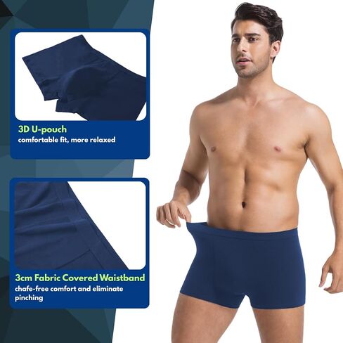 Men's Cotton Trunks Soft Stretch Underwear Comfort Fit Boxer Brief Style 4-Pack in Saudi Arabia