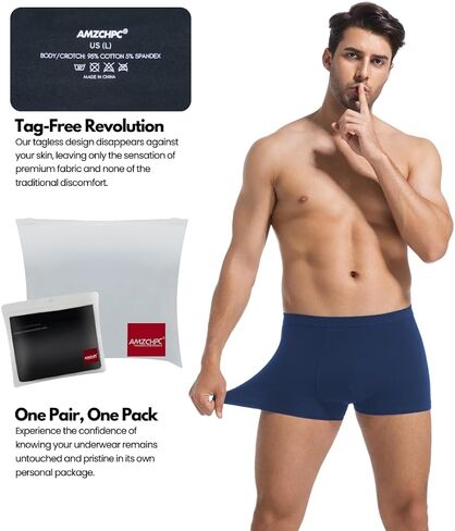 Men's Cotton Trunks Soft Stretch Underwear Comfort Fit Boxer Brief Style 4-Pack in Saudi Arabia