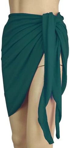 Women Beach Sarong Summer Bikini Cover Up Swimsuit Wrap Skirt Solid Beach Wrap ناعم ، متعدد الألوان 55 "× 19.7" WFZ17 in Kuwait