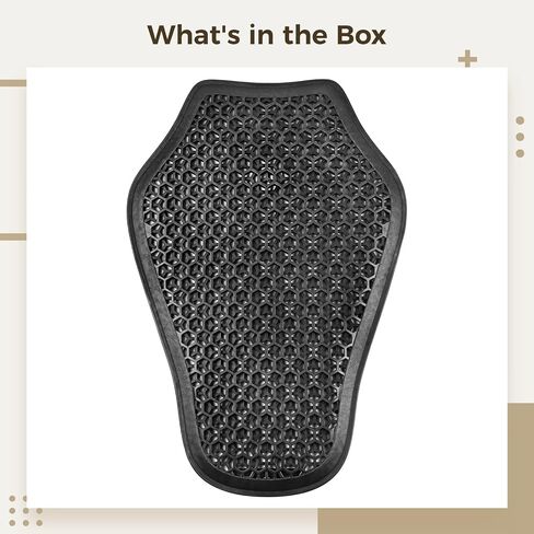 Motorcycle Back Protector, Back Armor with Impact-Resistant Rubber, Lightweight and Breathable 3D Mesh Design, 15.7x10.6 Inches for All Body Types in Saudi Arabia