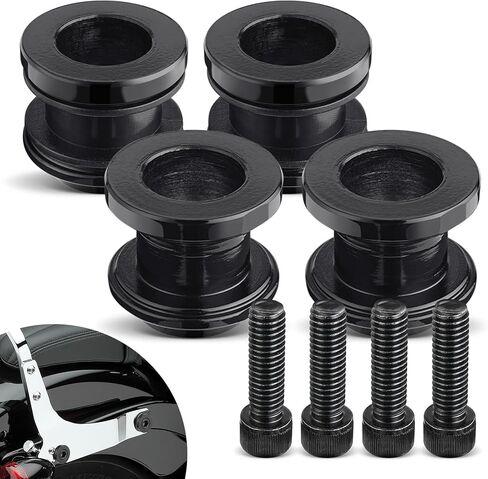 Benlari Four Point Docking Hardware Kits Quick Release Sissy Bar Luggage Rack Motorcycle Fit For Harley Softail FLDE, FLHC, FLHCS, FLSL, FXBB and FXST Models 2018-2024, Black in Kuwait