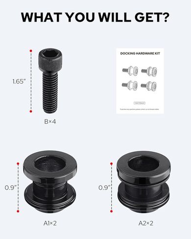Benlari Four Point Docking Hardware Kits Quick Release Sissy Bar Luggage Rack Motorcycle Fit For Harley Softail FLDE, FLHC, FLHCS, FLSL, FXBB and FXST Models 2018-2024, Black in Kuwait