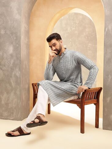 Sojanya (منذ عام 1958 للرجال القطن Rayon اللامع الخيط الترابط فقط Kurta in Saudi Arabia