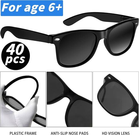 40/100/150 PCS Black Sunglasses Party Favors, Wedding Sunglasses Boys Girls Summer Beach Pool Birthday Supplies in Kuwait