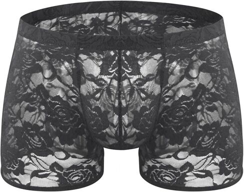 Men's Lace Boxers Underwear Seamless Lace Design with Low Waist Sexy and Comfortable Mens Under Panties in Kuwait