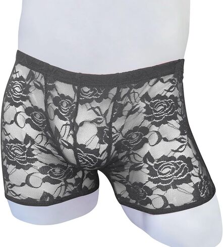 Men's Lace Boxers Underwear Seamless Lace Design with Low Waist Sexy and Comfortable Mens Under Panties in Kuwait