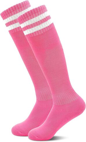 Tphon Kids Girls Soccer Socks Toddler Youth Football Socks Knee High Softball Socks for 3-13 Years Tube Socks in Saudi Arabia