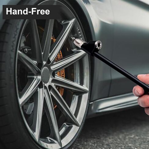 Godeson Air Chuck ، 12 "تمتد الهواء الممتد من إطارات ， تشاك الهواء المزدوج الثقيل لتضخم الإطارات ، 1/4" in Kuwait